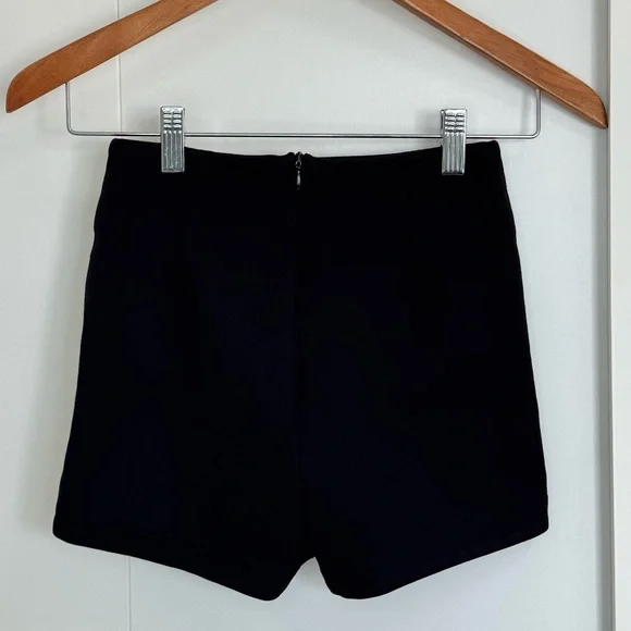 Women’s High-Waisted Black Shorts | Back Zip | Size S (24–25” Waist) - Picture 2 of 8